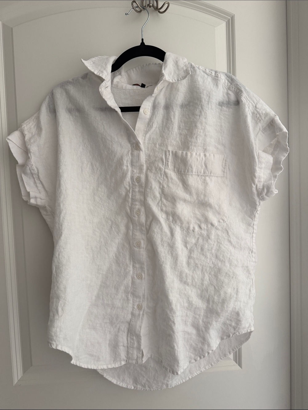 Quince White Short-Sleeve Button-Down Shirt for Kids